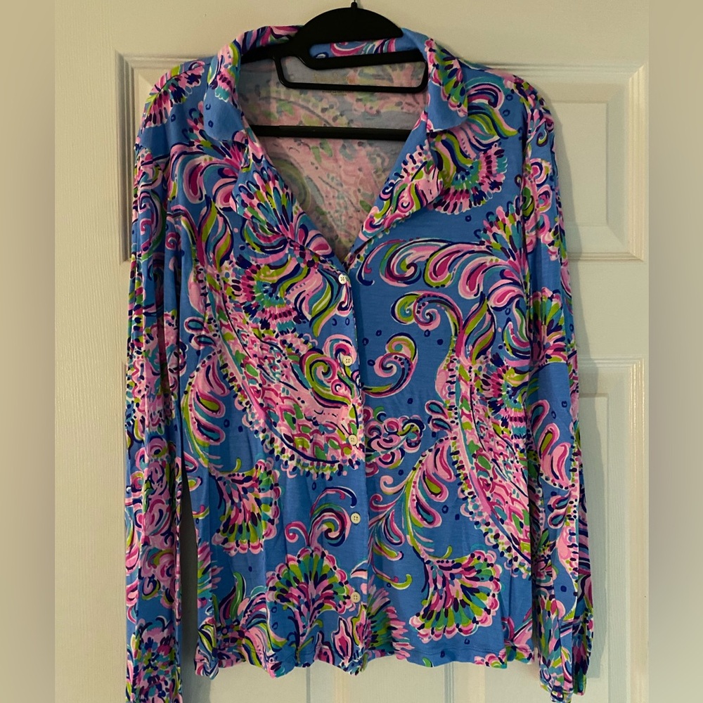 Lilly Pulitzer PJ top, size small, EUC